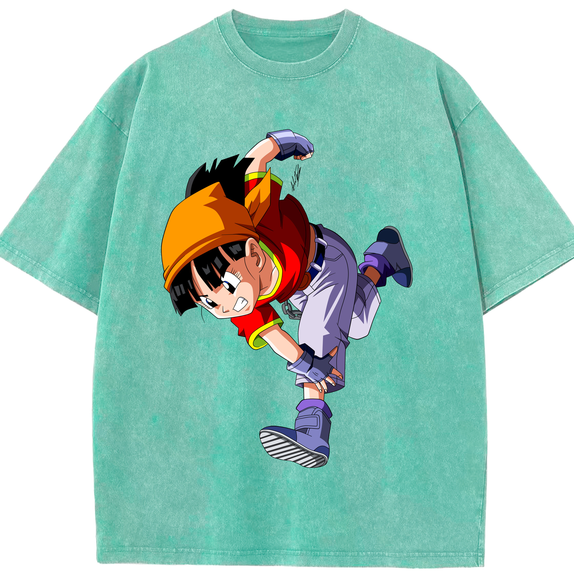 （画像用） ドラゴンボール パン DRAGON BALL Pan 綿100% ヴィンテージ風 半袖Tシャツ（フロントプリント）